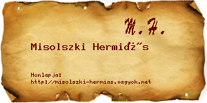 Misolszki Hermiás névjegykártya